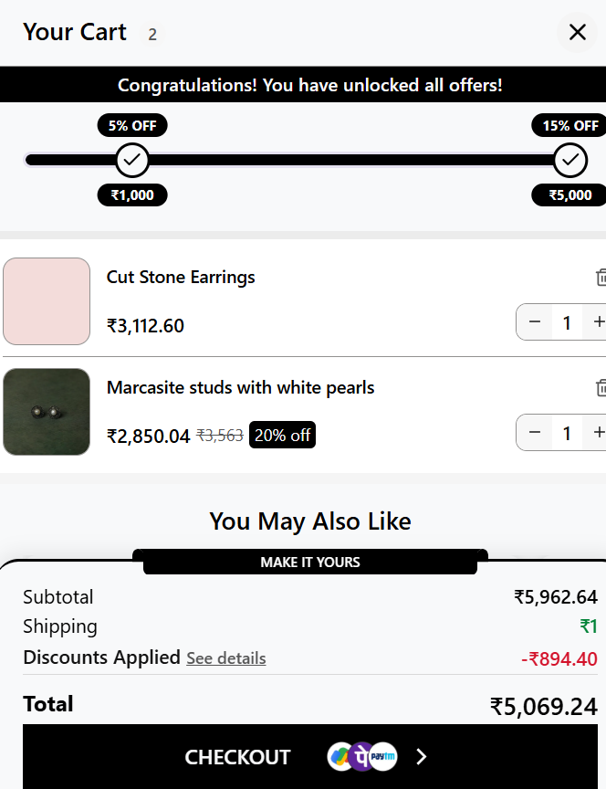 Edayaa Jewellery E-Commerce Store screenshot 2